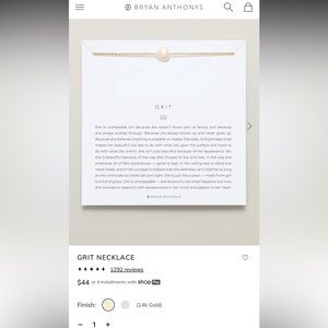 Bryan Anthony’s pearl and gold necklace.